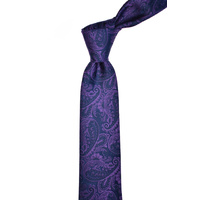 Details about   Josiah France Mens Silk Necktie Pink Purple Paisley Patchwork Print Tie Italy