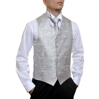 Silver Paisley Vest C908 size 50