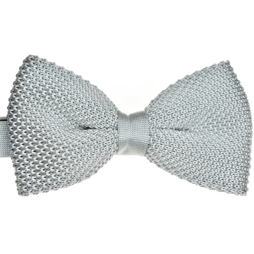 Silver Knitted Bowtie