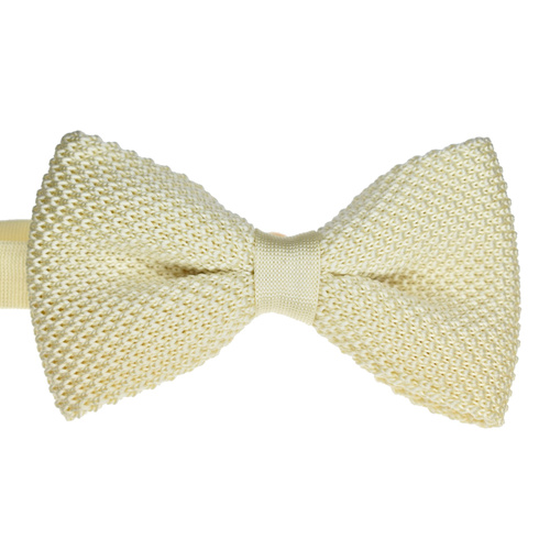 Ivory Knitted Bowtie