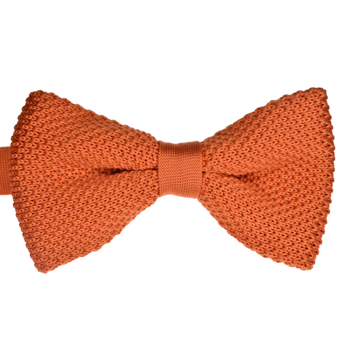 Orange Knitted Bowtie
