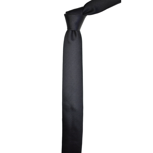Striped Black Silk Tie
