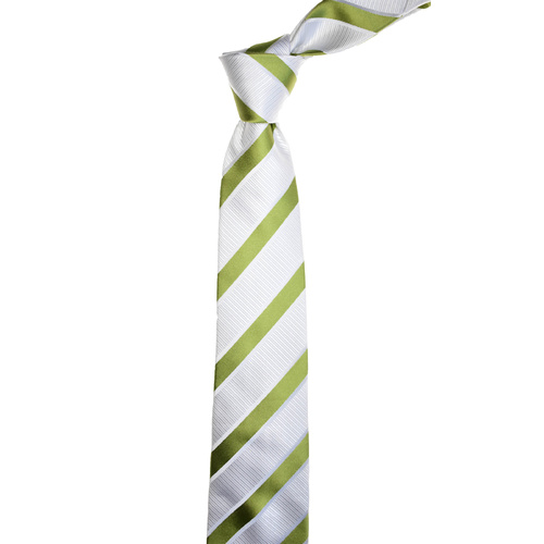 Striped Green Silk Tie