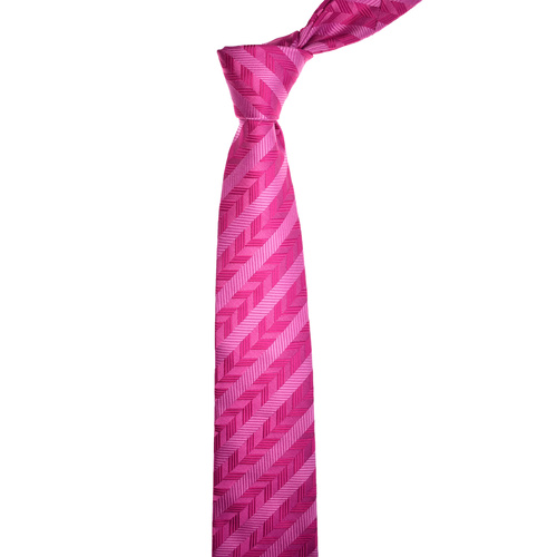 Herringbone Pink Silk Tie