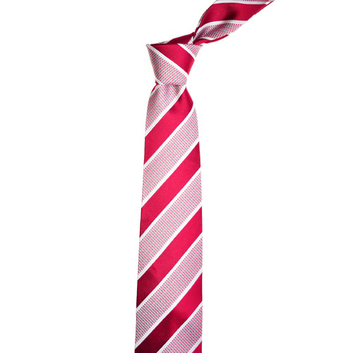 Striped Red Silk Tie