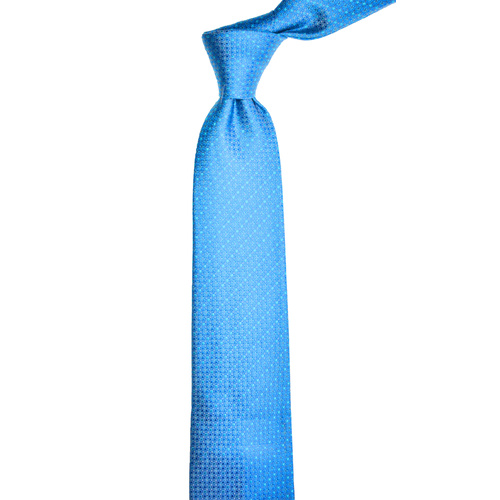 Checkered Aqua Silk Tie