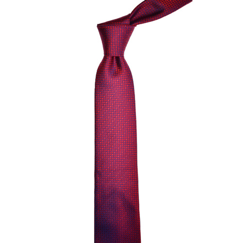 Checkered Red Silk Tie