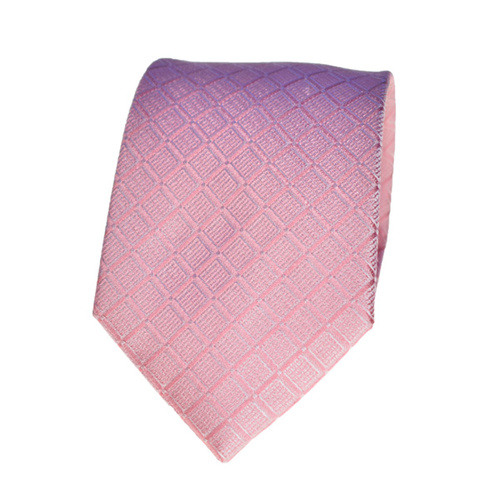 Geometric Pink Silk Tie 