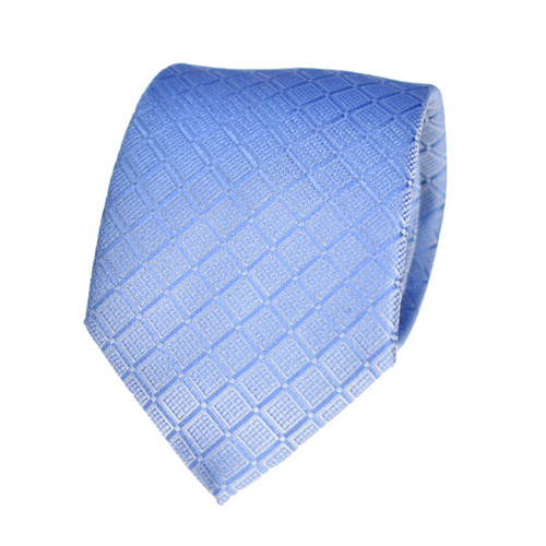 Geometric Light Blue Silk Tie 