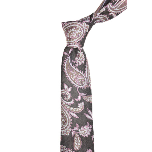 Paisley Pink Silk Tie 