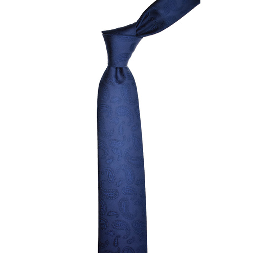 Paisley Navy Silk Tie
