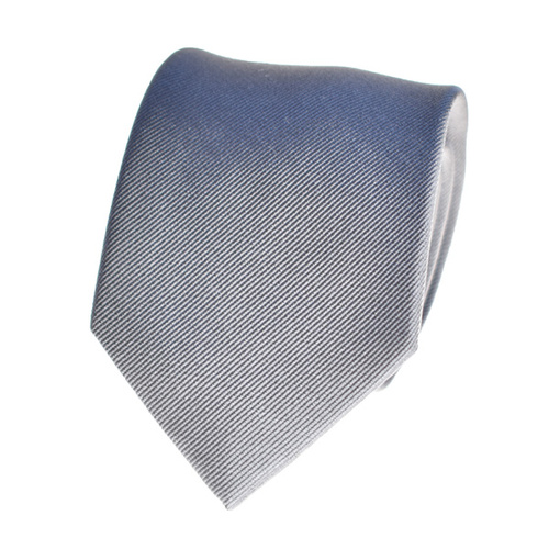 Solid Silver Silk Tie 