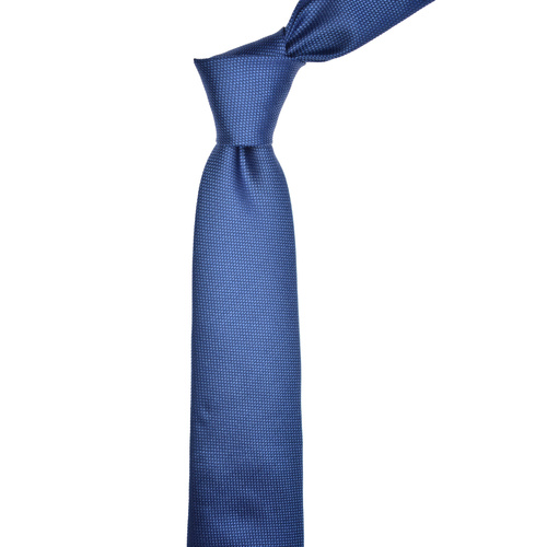 Solid Blue Silk Tie 