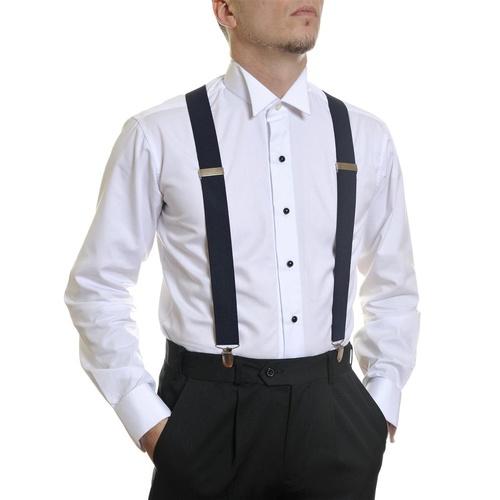 Louis Cheval Suspenders Navy 