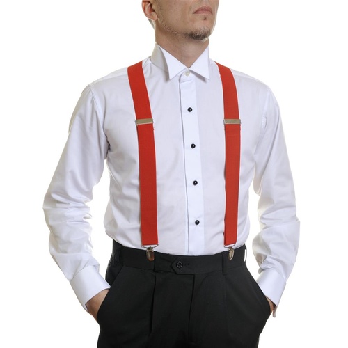 Louis Cheval Suspenders Red 