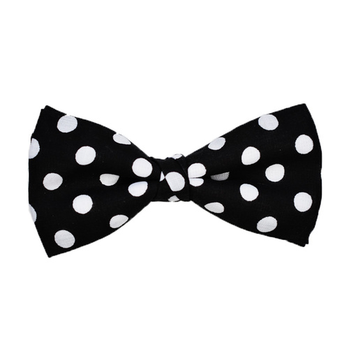 Black Polka Dots Bow Tie 