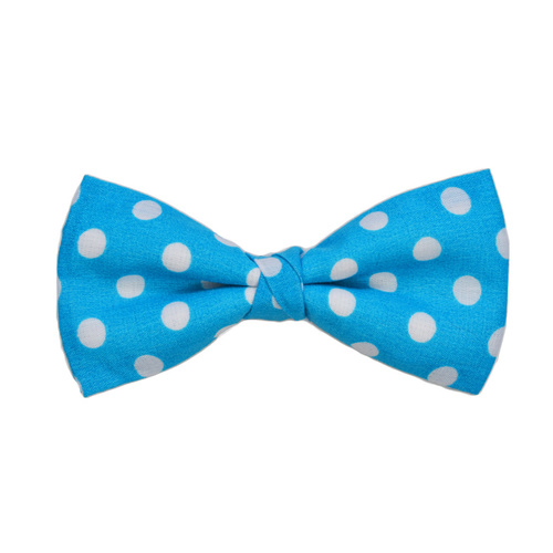 Blue Polka Dots Bow Tie