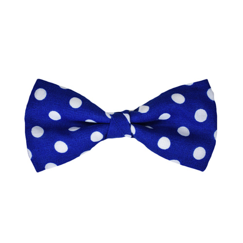 Royal Blue Polka Dots Bow Tie
