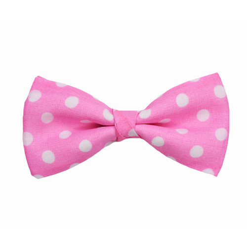 Pink Polka Dots Bow Tie