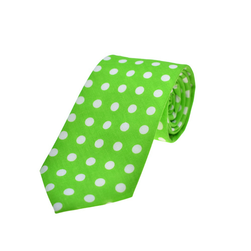 Lime Polka Dots Tie