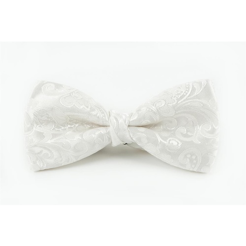 Ivory Floral Bow Tie 