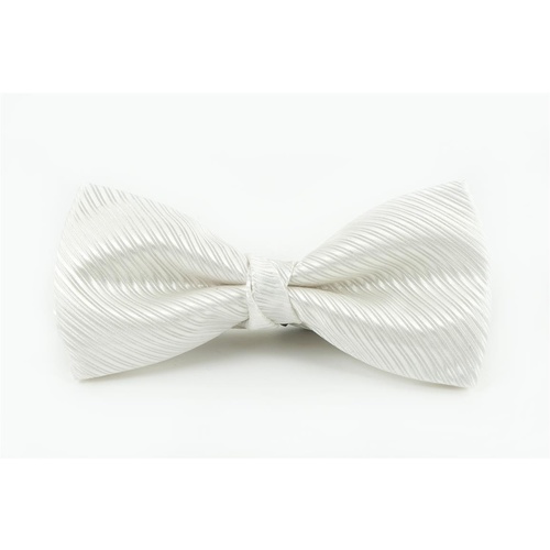 Ivory Stripe Bow Tie 
