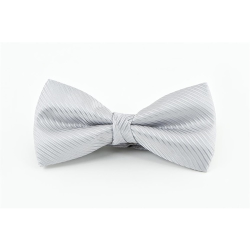 Silver Stripe Bow Tie 