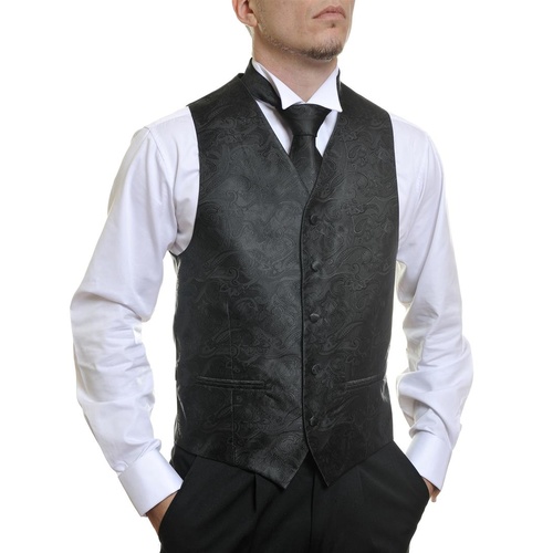 Black Paisley Vest C909