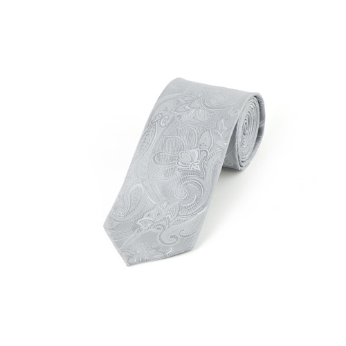 Silver Paisley Tie 