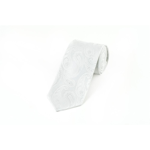 White Paisley Tie